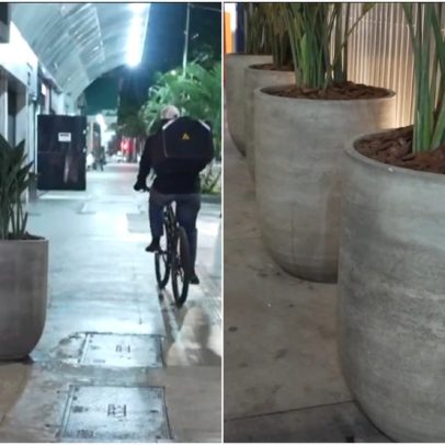 Moradores de prédio usam vasos de plantas como estratégia contra assaltos
