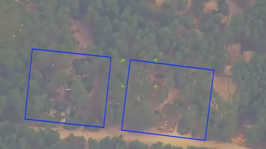 Vídeo postado pelo ministério da defesa da Rússia que supostamente mostra o ataque à unidade de treinamento (Foto: Russian MOD)