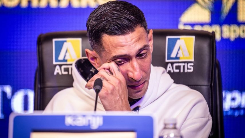 Di María se emociona em apresentação no Rosario Central (Foto: X/Rosario Central)