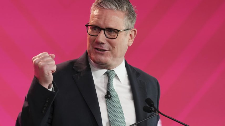O primeiro-ministro britânico, Keir Starmer, pronuncia um discurso nesta quinta-feira em Londres. (Foto: DPA via Europa Press)
