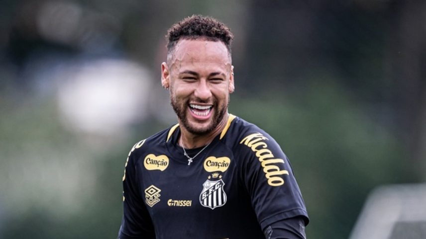 Neymar foi liberado do treino do Santos após o nascimento da filha Mel. (Foto: Raul Baretta/Santos FC)
