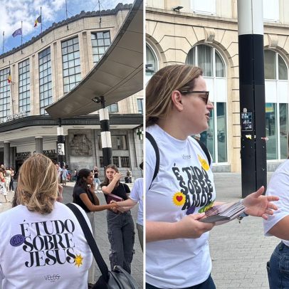 Brasileiros evangelizam nas ruas da Bélgica e espalham mensagem de fé