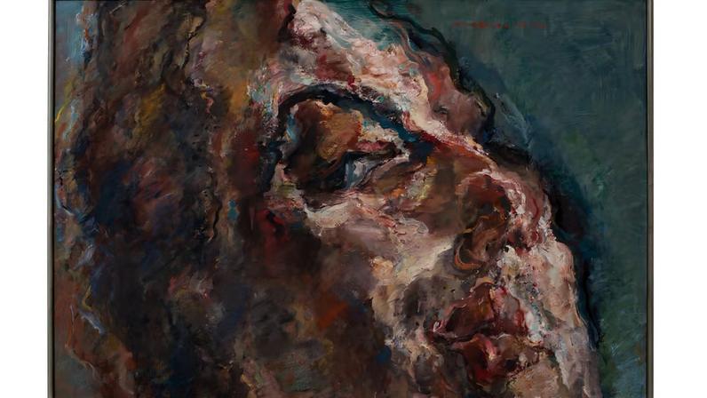 Christie’s non-selling London show on the Syrian artist Marwan includes *Head* (1975-76) © Barjeel Art Foundation