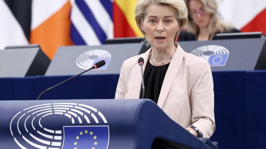 Úrsula Von der Leyen, presidente da Comissão Europeia (Foto: Frederik Florin/AFP)
