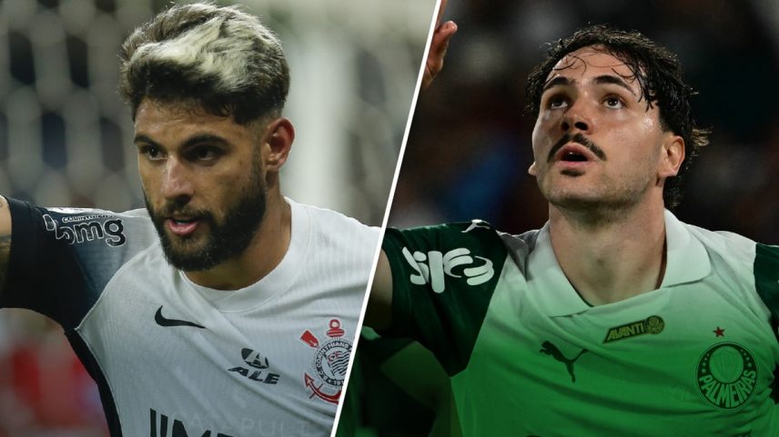 Yuri Alberto (esquerda) e Maurício são as esperanças de gols no Dérbi Paulista (Foto: Editoria de Arte)