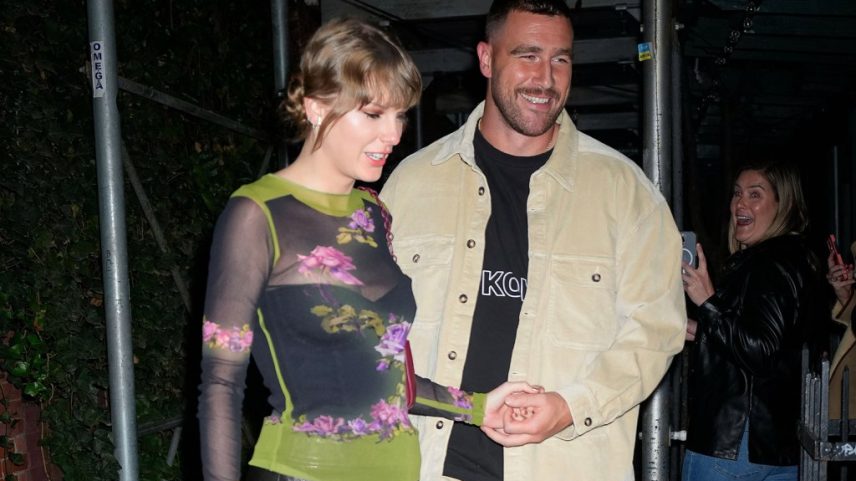 Travis Kelce revelou que Taylor Swift não praticou para seu show surpresa no Tight End University, mas ela "arrasou" mesmo assim. (Foto: Reprodução)