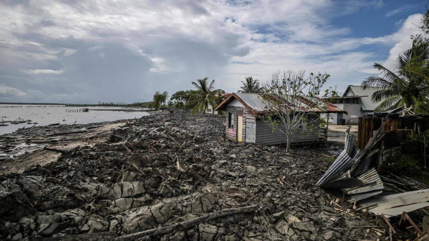 Casa na costa do resort Weg naar Zee, em Paramaribo (Foto: Juan Barreto/AFP)
