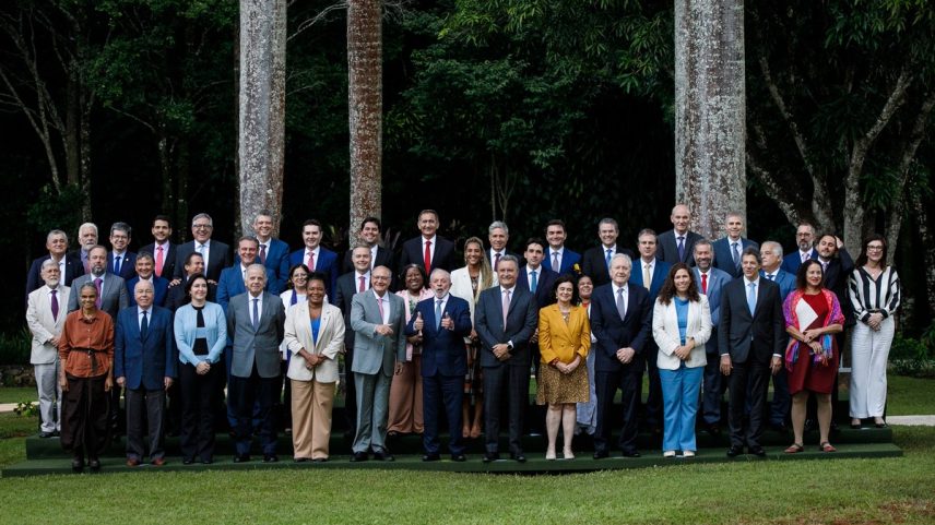 Lula comandou reunião ministerial na Granja do Torto, em Brasília, no dia 20 de janeiro (Foto: Brenno Carvalho / Agência O Globo)