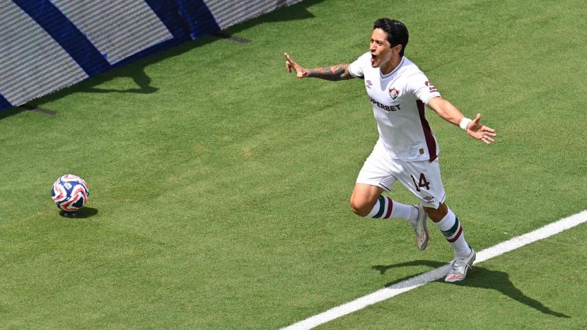Cano comemora gol do Fluminense sobre a Inter de Milão (Foto: Federico PARRA / AFP)