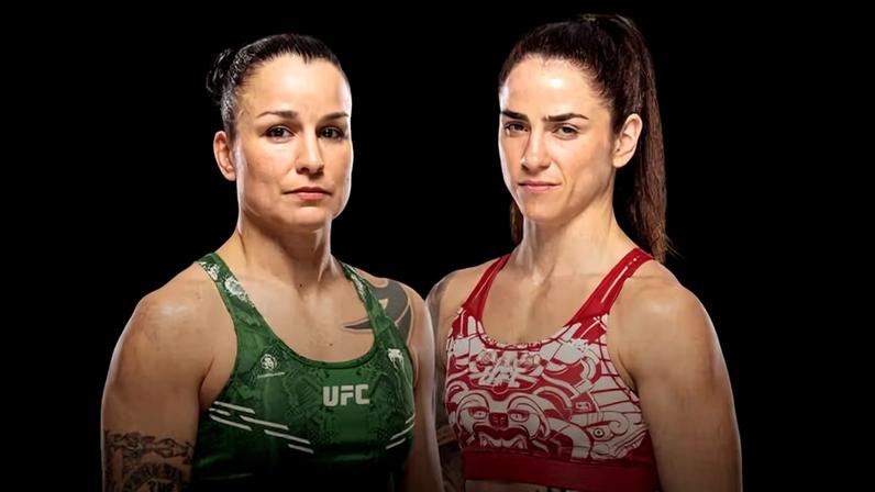 Raquel Pennington e Norma Dumont se enfrentam no Noche UFC, em 13 de setembro de 2025. (Divulgação)