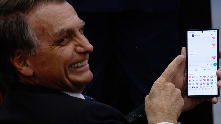 O ex-presidente da República Jair Bolsonaro (PL) durante audiência sobre a ação penal por tentativa de golpe de Estado, em junho, no STF. (Foto: Wilton Junior/Estadão)