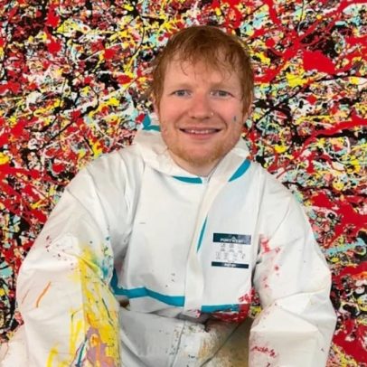 Ed Sheeran vende obra artística durante turnê para apoiar causa beneficente