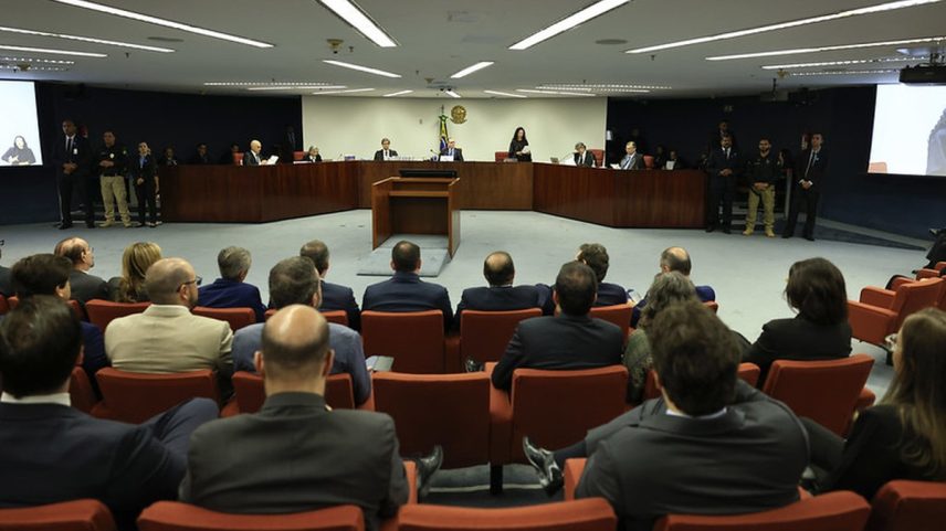 Sessão de julgamento da Primeira Turma do STF (Foto: Rosinei Coutinho/STF/26-03-2025)