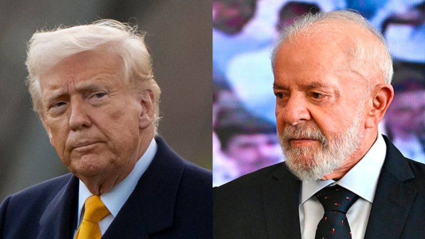 Trump e Lula: Bolsonaro é usado como pretexto para impor tarifaço ao Brasil (Foto: Alex Brandon/AP e Evaristo Sá/AP)