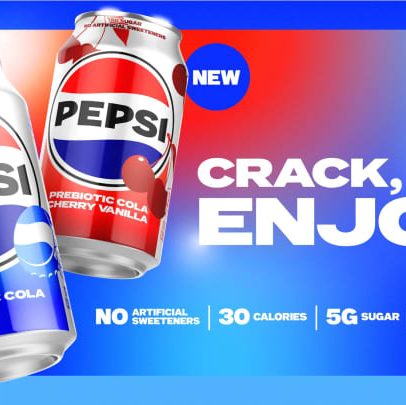 Pepsi lança cola prebiótica com menos açúcar e calorias após aquisição da Poppi
