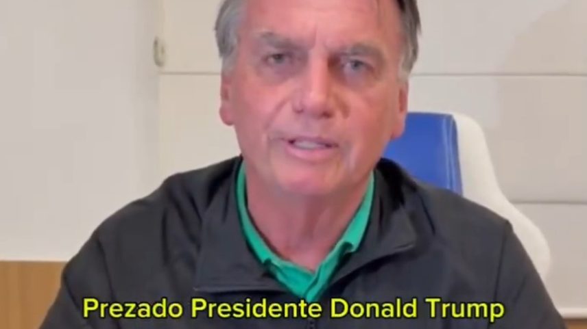 Bolsonaro gravou vídeo em agradecimento a carta enviada por Donald Trump (Foto: Reprodução/Redes sociais)