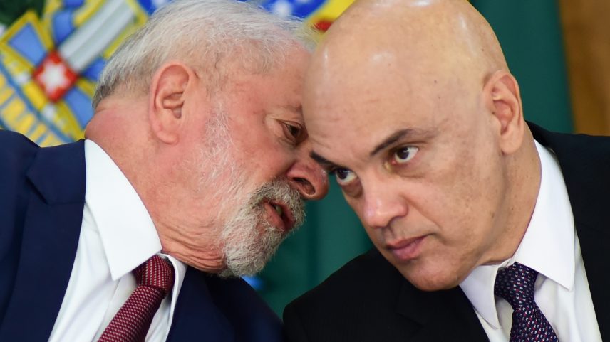 Lula e Alexandre de Moraes, em evento em Brasília (Foto: TON MOLINA//FOTOARENA/ESTADÃO CONTEÚDO)