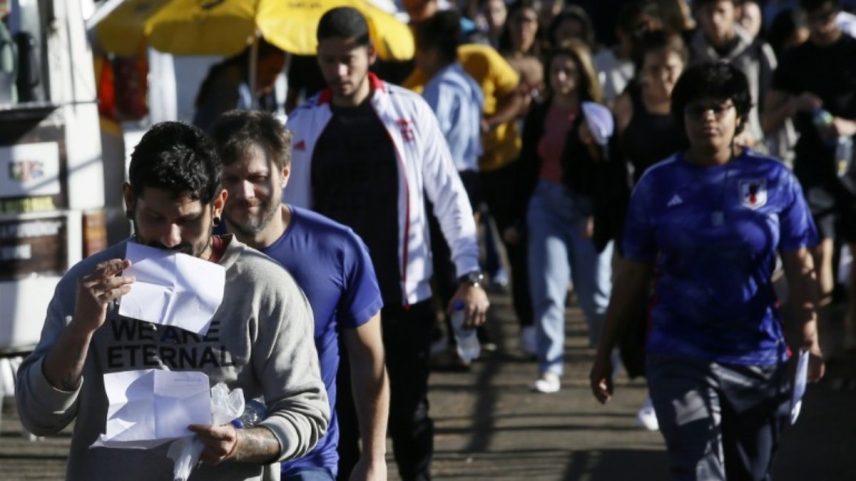 Estudantes chegam para prestar a prova da primeira edição do Concurso Nacional Unificado, no ano passado (Foto: Cristiano Mariz/Agência O Globo)