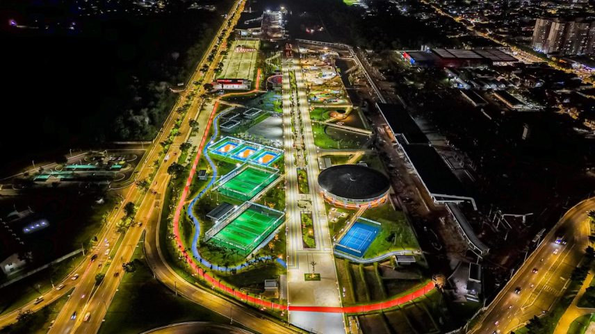 Estrutura provisória está sendo montada no Parque da Cidade, em Belém (Foto: Divulgação)