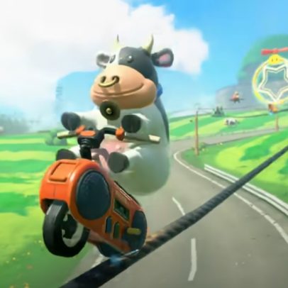 Vaca se torna a nova sensação da Nintendo e rouba a cena de Mário