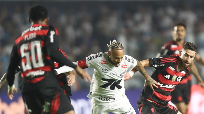 SANTOS X FLAMENGO - ESPORTES SANTOS X FLAMENGO CAMPEONATO BRASILEIRO - VILA BELMIRO - 16-07-2025-85 NA FOTO LANCE DO JOGO (Foto: Gilvan de Souza/Flamengo)