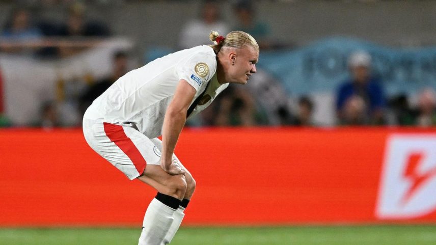 Haaland lamenta eliminação do Manchester City do Mundial (Foto: Chandan Khanna/AP)