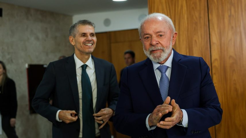 Luiz Inácio Lula da Silva, presidente da República, e Sidônio Palmeira, ministro da Secretaria de Comunicação Social (Foto: Jose Cruz/Agência Brasil)