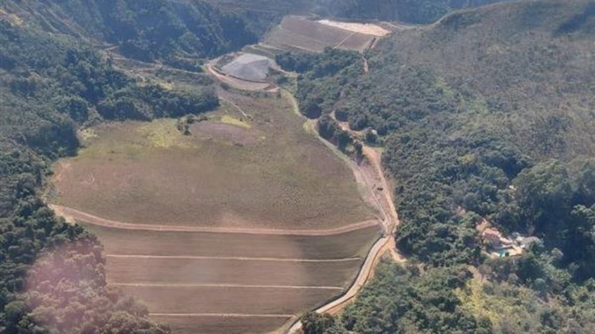 Barragem da Emicon Mineração e Terraplenagem teve seu nível de segurança elevado pela ANM — Foto: Divulgação ANM
