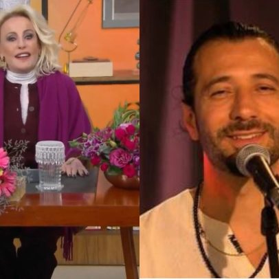 Cantor internacional convida Ana Maria Braga para um café em programa de TV