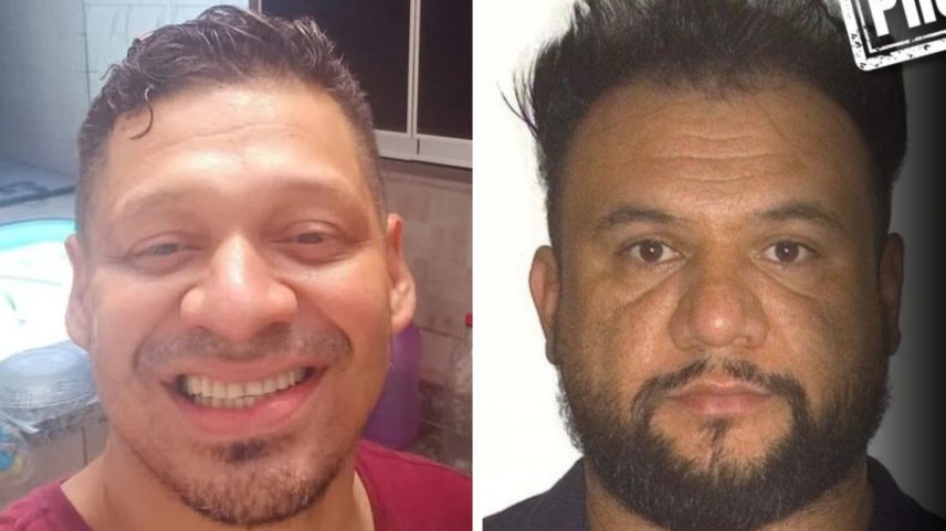 Éverton 'Boi', morto a tiros dentro do seu carro, em Cuiabá; à direita o suspeito do crime, Idirlei Alves Pacheco (Foto: Reprodução/Divulgação)