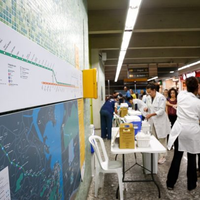 Vacinas de gripe e sarampo serão disponibilizadas em estações do metrô