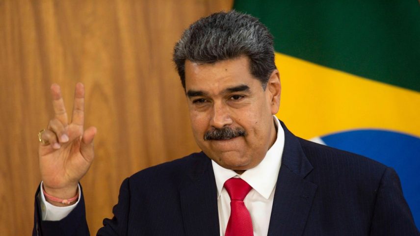 Presidente da Venezuela, Nicolás Maduro, durante declaração à imprensa após reunião com o presidente Luiz Inácio Lula da Silva, no Palácio do Planalto, em 2023 (Foto: Marcelo Camargo/Agência Brasil)