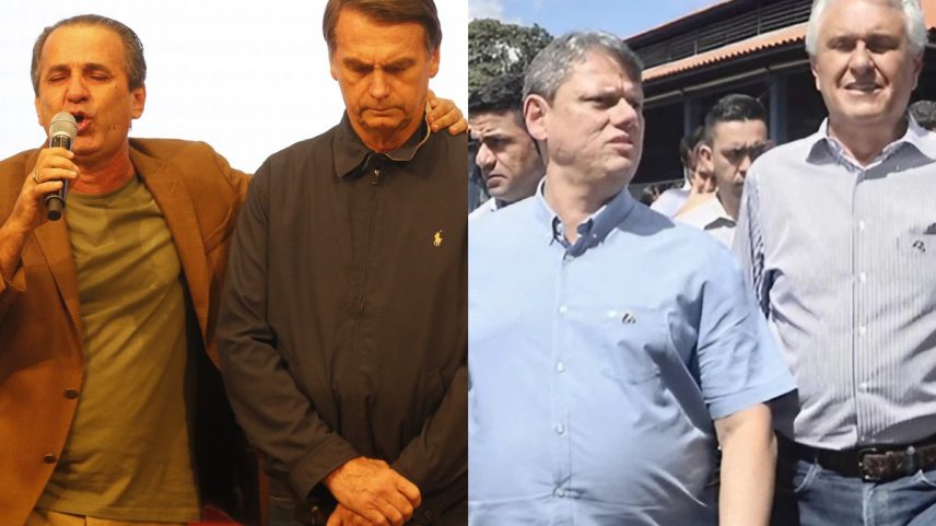 Malafaia critica os governadores Tarcísio de Freitas (Republicanos-SP), Ronaldo Caiado (União-GO) e Ratinho Júnior (PSD-PR) (Foto: Domingos Peixoto e Célio Messias/Governo de São Paulo)