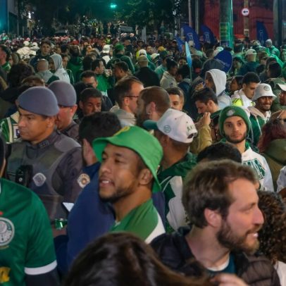 Torcida do Palmeiras se reúne em clima de festa para apoiar time no Mundial