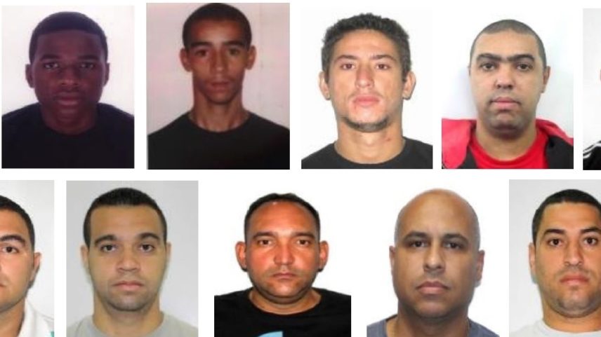 PMs acusados pelo MP de atuar como seguranças privados durante o expediente em Belford Roxo (Foto: Reprodução/Ministério Público)