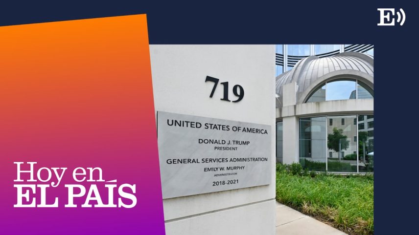 Um agente da Polícia de Parques dos Estados Unidos fala com um ativista enquanto vários ativistas protestam contra a deportação de Kilmar Abrego García e contra o presidente dos EUA, Donald J. Trump, frente à Casa Branca, em abril de 2025 (Foto: SHAWN THEW/EFE)