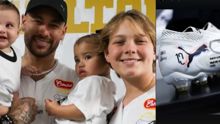 Neymar Jr. personaliza chuteira com nomes dos filhos (Foto: Reprodução Instagram)