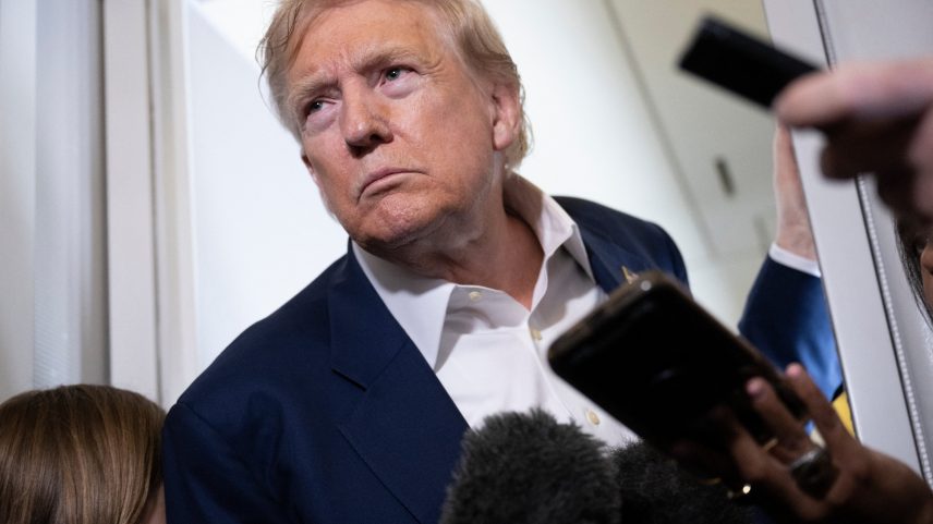 Donald Trump, presidente dos Estados Unidos, durante entrevista coletiva em 29 de julho (Foto: Brendan Smialowski/AFP)