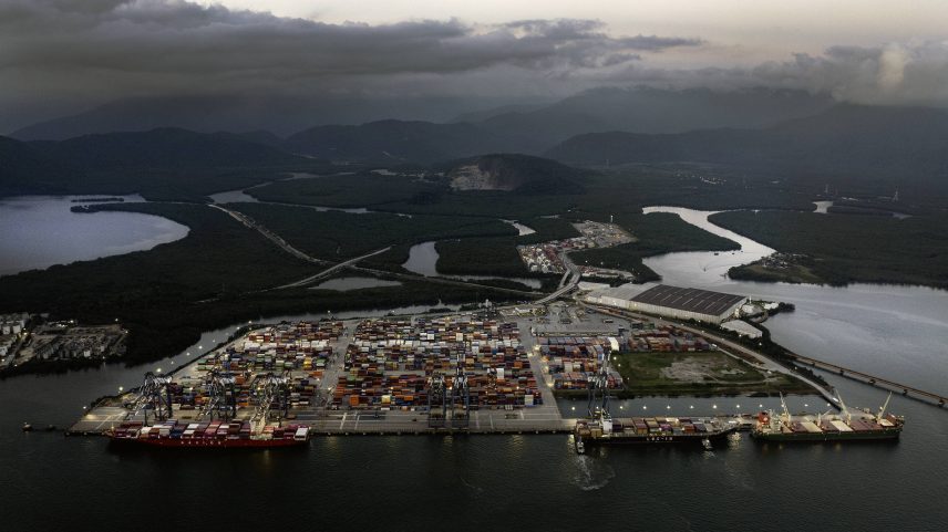 Porto de Santos; novo terminal deve ser o maior leilão do setor na história do país (Foto: Eduardo Knapp - 20.nov.2024/Folhapress)