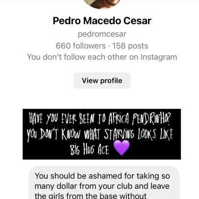 Memphis responde seguidor nas redes sociais e apaga postagem em seguida