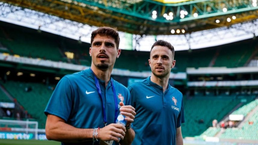 Pedro Neto e Diogo Jota pela seleção portuguesa (Foto: Reprodução/Redes Sociais)