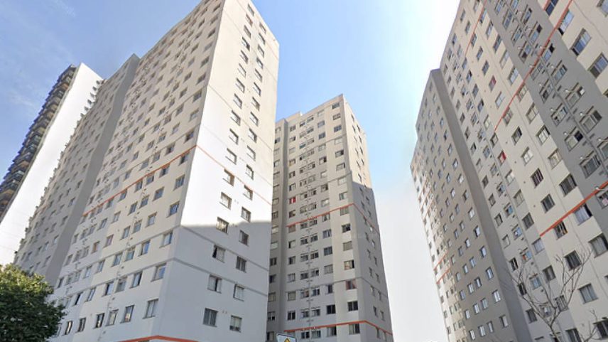 Apartamento perto da estação Capão Redondo, em São Paulo (SP), por R$ 134 mil, no lote 478 do leilão de julho da Caixa (Foto: Fidalgo Leilões)