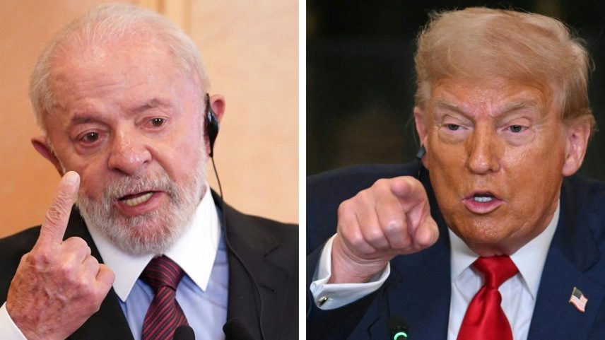 Lula e Trump, presidentes do Brasil e dos Estados Unidos, respectivamente (Foto: Kazuhiro NOGI e Jim WATSON / AFP)