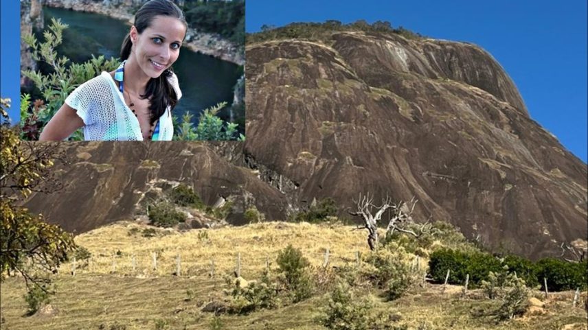 Mulher morre após cair durante prática de rapel na Pedra do Elefante, no Sul de Minas (Foto: Fabiana Assis / Redes Sociais)