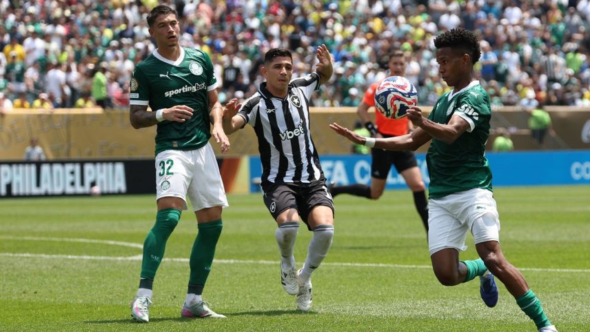 Palmeiras levou a melhor sobre o Botafogo nas oitavas de final do Mundial de Clubes — Foto: Franck Fife/AFP