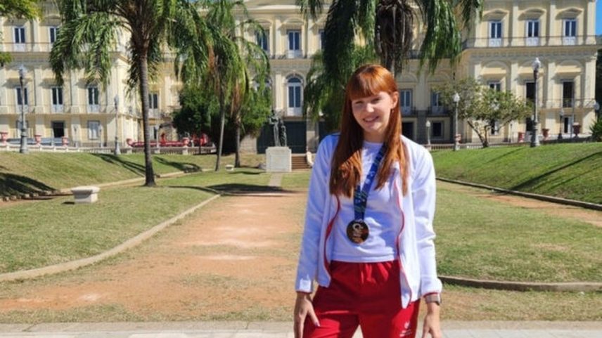 A estudante de Direito e atleta Bruna Brandt pratica na Quinta (Foto: Júlia Aguiar)
