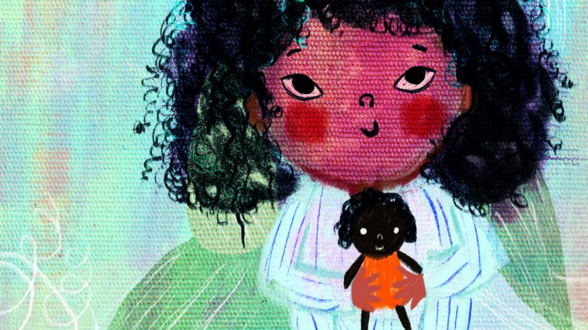 Capa do livro ilustrado 'Trançando o Amor', de Lorrane Fortunato e Isabela Santos, projeto autoral da Leiturinha (Foto: Divulgação)