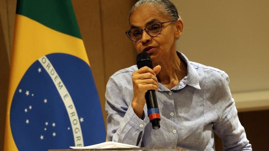 Ministra do Meio Ambiente, Marina Silva, em discurso (Foto: Antonio Cruz/Agência Brasil)