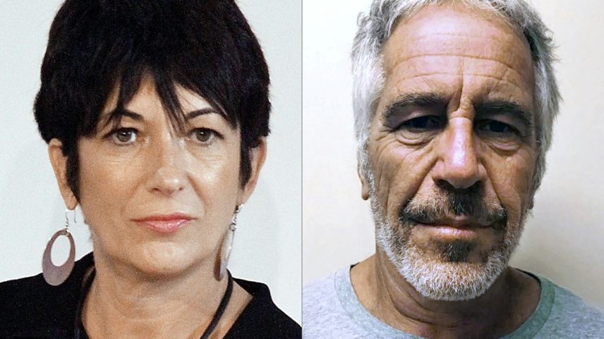 A ex-socialite britânica Ghislaine Maxwell e o financista americano Jeffrey Epstein — Foto: AFP