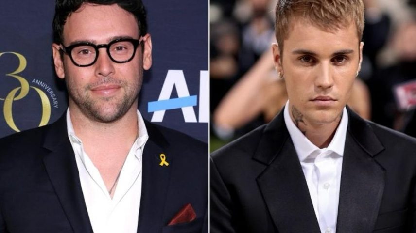 Scooter Braun e Justin Bieber — Foto: Reproduções